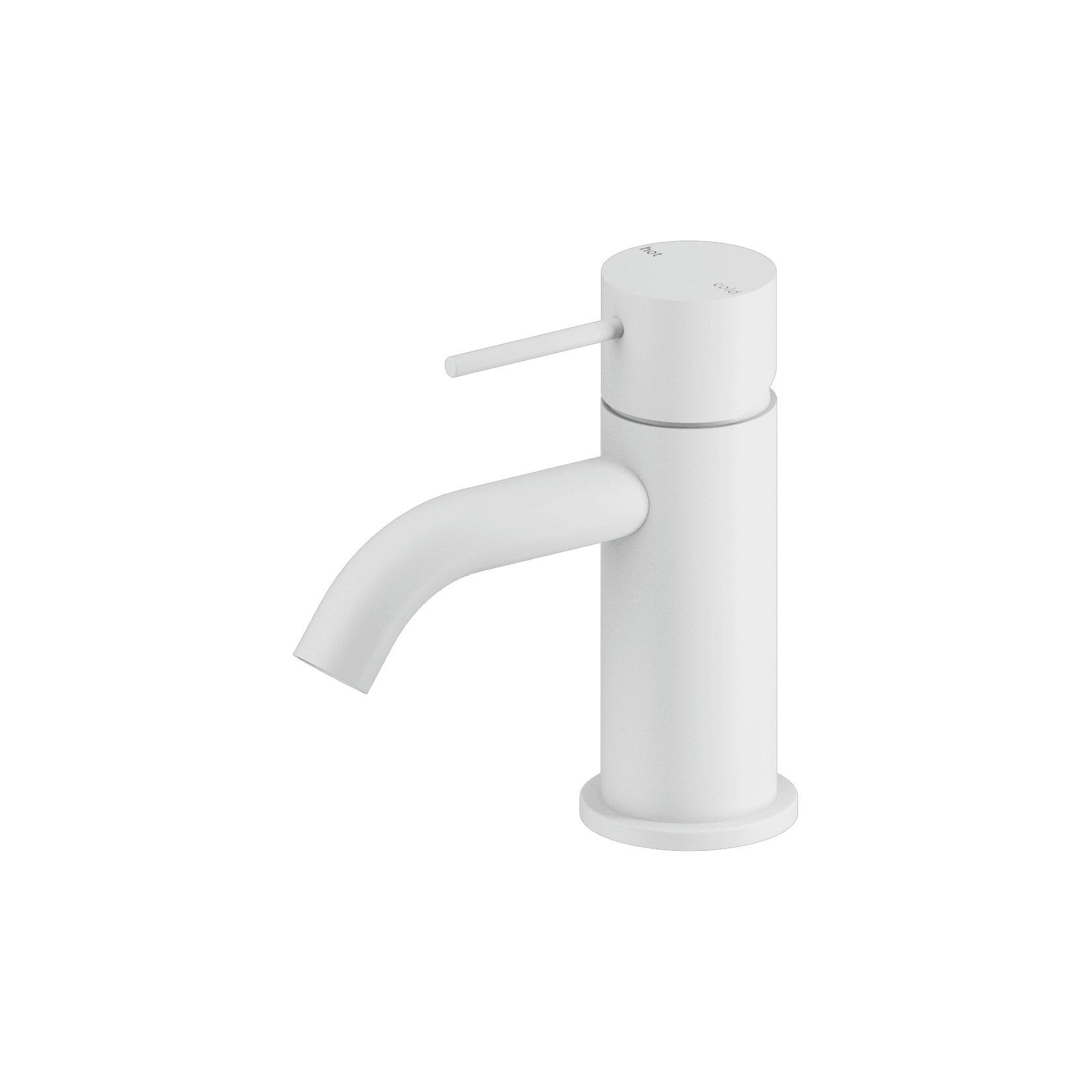 Mecca Mini Basin Mixer Matte White gallery detail image