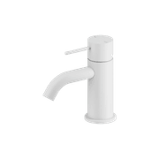 Mecca Mini Basin Mixer Matte White gallery detail image