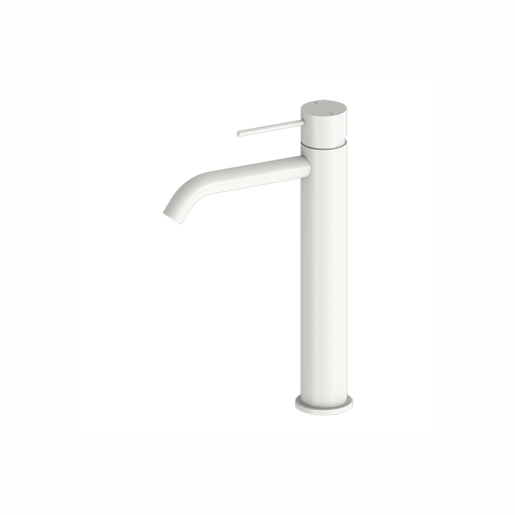 Mecca Tall Basin Mixer Matte White gallery detail image