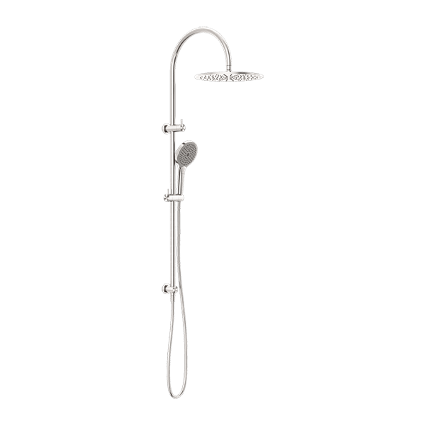 Mecca Twin Shower With Air Shower II Brushed Nickel gallery detail image