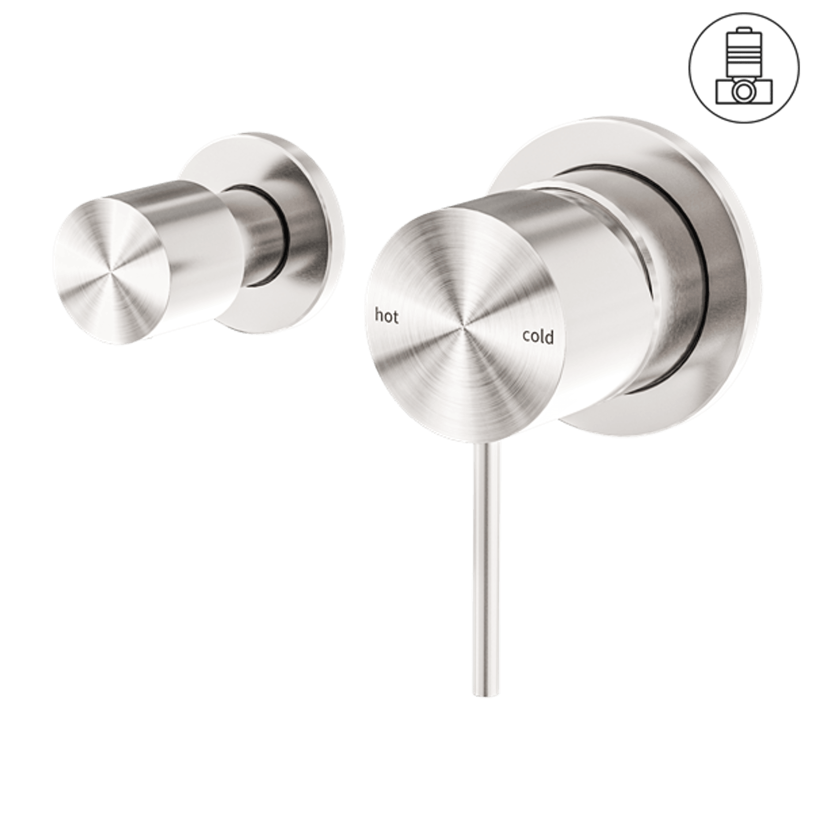 Mecca Shower Mixer With Horizontal 2 Way Divertor Brushed Nickel gallery detail image