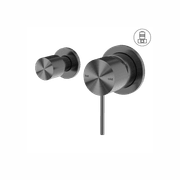 Mecca Shower Mixer With Horizontal 2 Way Divertor Gun Metal gallery detail image