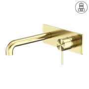 Mecca Wall Basin/Bath Mixer 160mm Brushed Gold gallery detail image