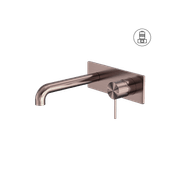 Mecca Wall Basin/Bath Mixer 260mm Brushed Bronze gallery detail image