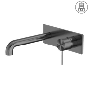 Mecca Wall Basin/Bath Mixer Handle Up 160mm Gun Metal gallery detail image