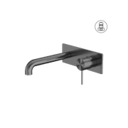 Mecca Wall Basin/Bath Mixer Handle Up 260mm Gun Metal gallery detail image