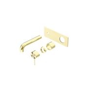 Mecca Wall Basin/Bath Mixer 260mm Trim Kits Only Brushed Gold gallery detail image