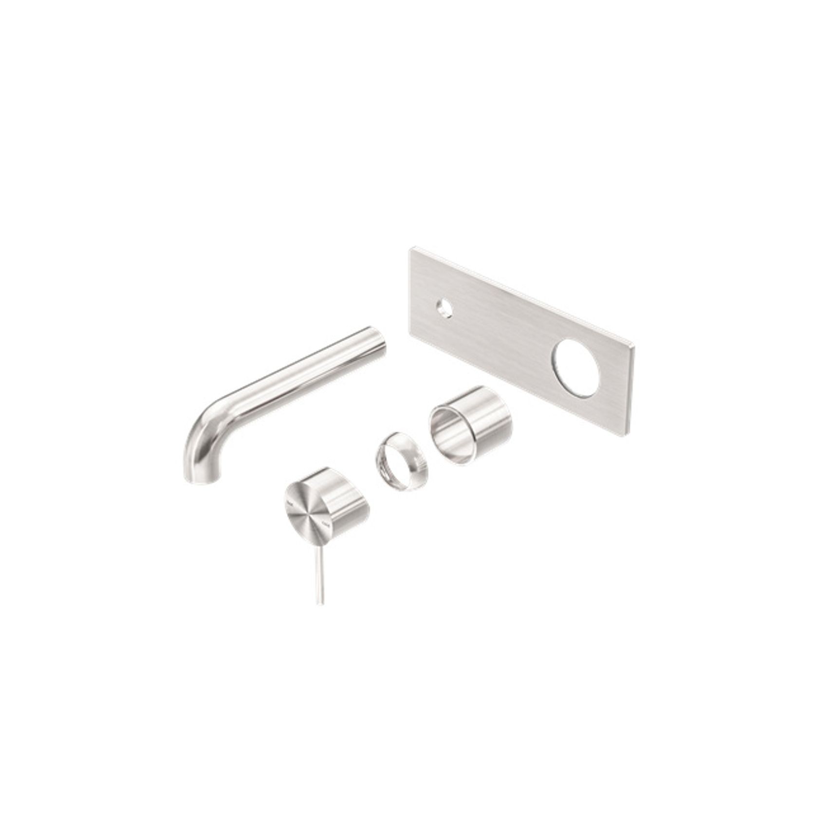 Mecca Wall Basin/Bath Mixer 260mm Trim Kits Only Brushed Nickel gallery detail image