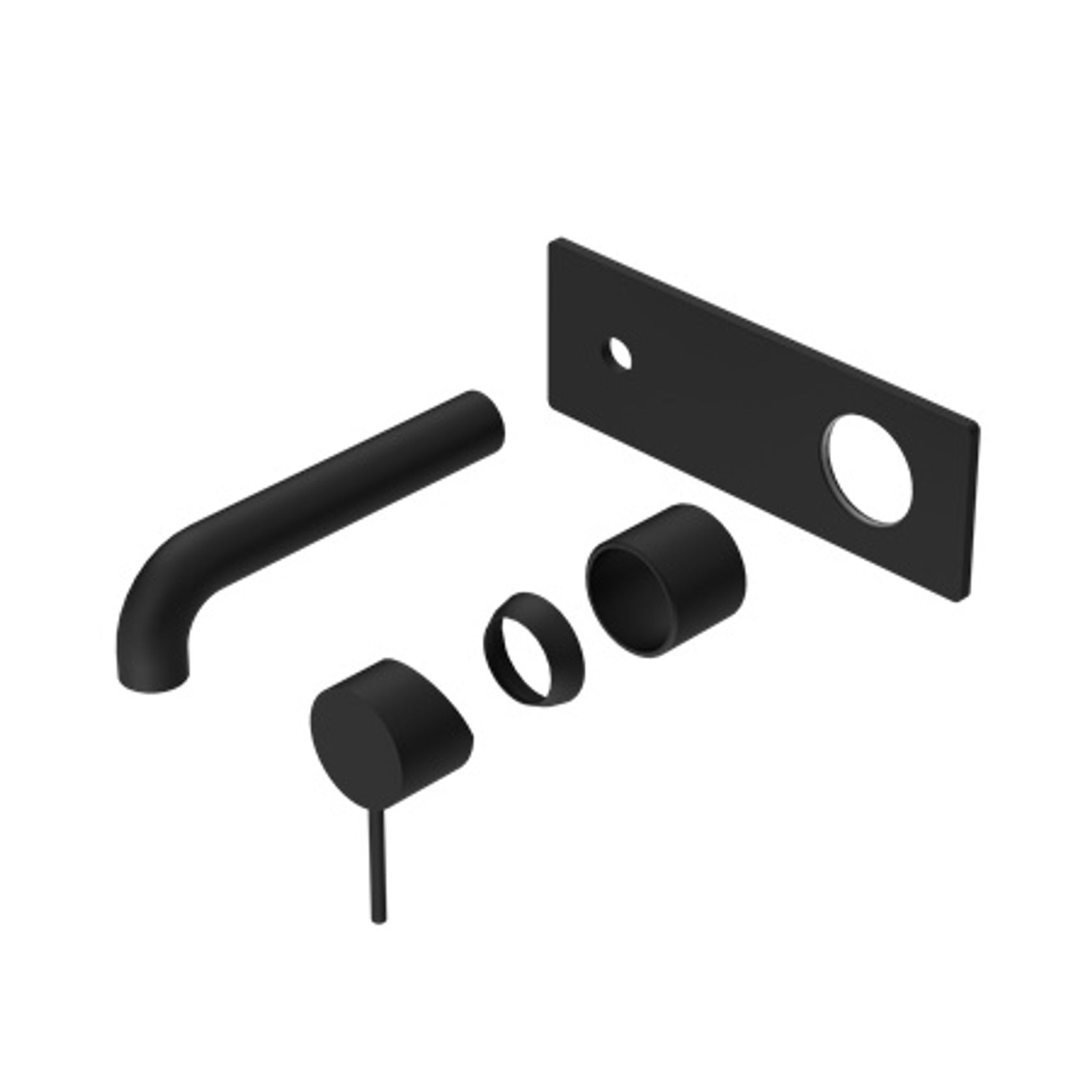 Mecca Wall Basin/Bath Mixer 260mm Trim Kits Only Matte Black gallery detail image