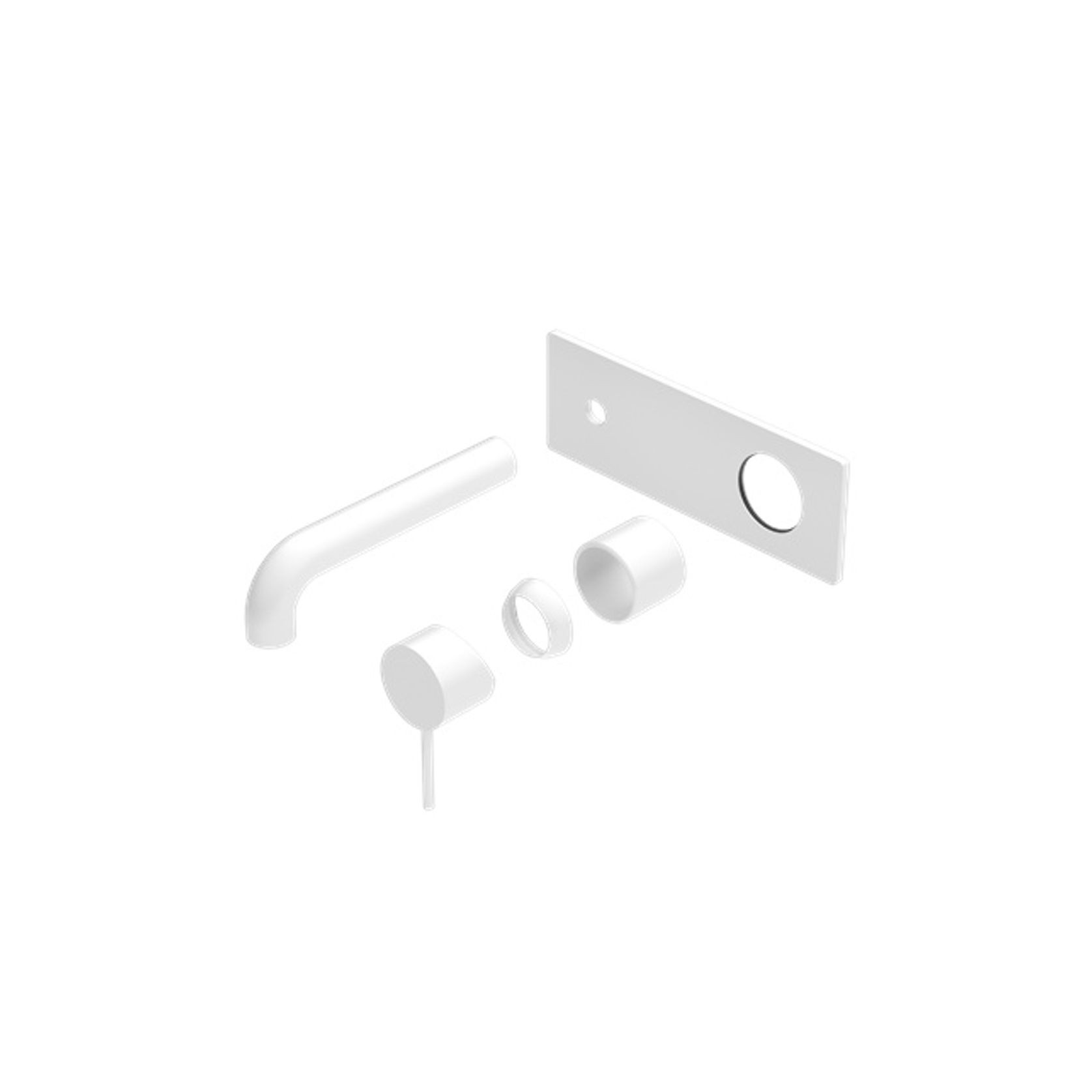 Mecca Wall Basin/Bath Mixer 160mm Trim Kits Only Matte White gallery detail image