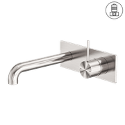 Mecca Wall Basin/Bath Mixer Handle Up 160mm Brushed Nickel gallery detail image
