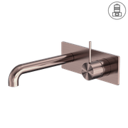 Mecca Wall Basin/Bath Mixer Handle Up 260mm Brushed Bronze gallery detail image