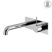 Mecca Wall Basin/Bath Mixer Handle Up 230mm Chrome gallery detail image