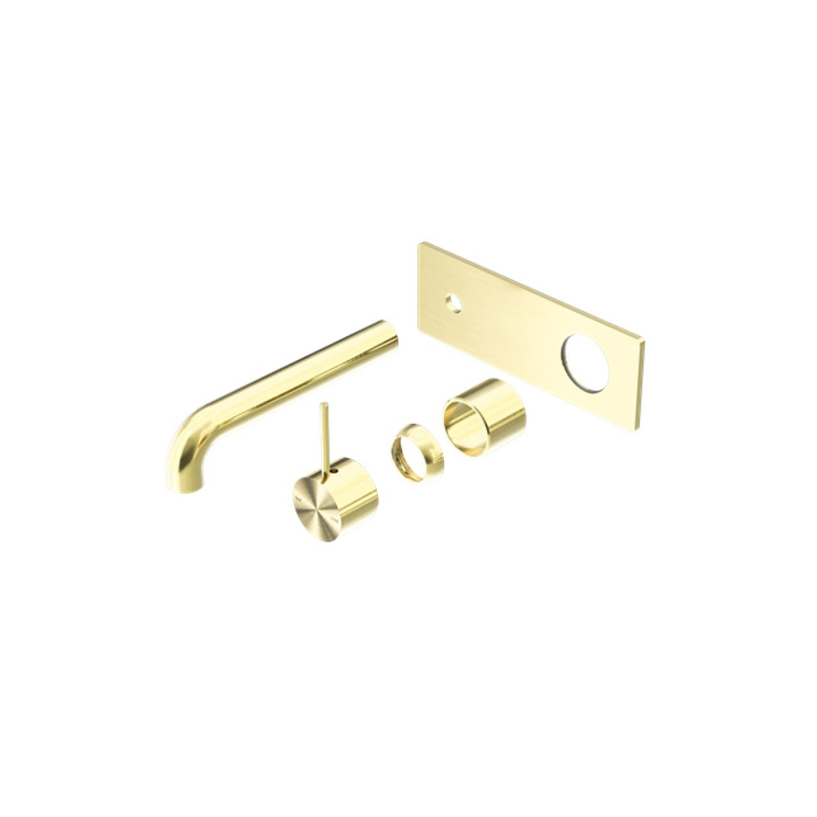 Mecca Wall Basin/Bath Mixer Handle Up 160mm Trim Kits Only Brushed Gold gallery detail image