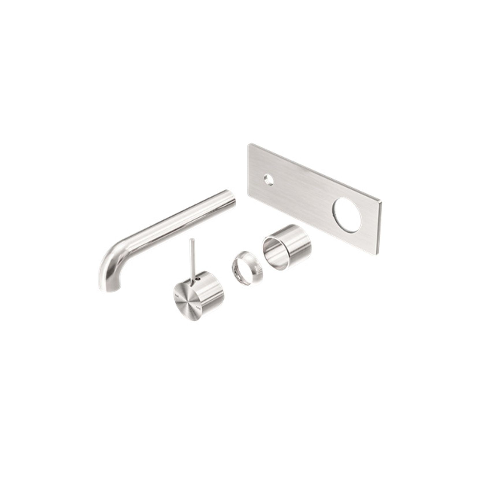 Mecca Wall Basin/Bath Mixer Handle Up 260mm Trim Kits Only Brushed Nickel gallery detail image