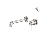 Mecca Wall Basin/Bath Mixer Separate Back Plate 120mm Brushed Nickel gallery detail image
