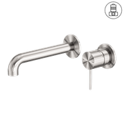 Mecca Wall Basin/Bath Mixer Separate Back Plate 230mm Brushed Nickel gallery detail image