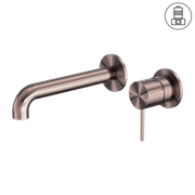 Mecca Wall Basin/Bath Mixer Separate Back Plate 160mm Brushed Bronze gallery detail image