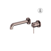 Mecca Wall Basin/Bath Mixer Separate Back Plate 160mm Brushed Bronze gallery detail image