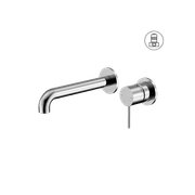 Mecca Wall Basin/Bath Mixer Separate Back Plate 260mm Chrome gallery detail image