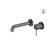 Mecca Wall Basin/Bath Mixer Separate Back Plate 120mm Gun Metal gallery detail image
