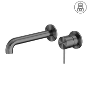 Mecca Wall Basin/Bath Mixer Separate Back Plate 185mm Gun Metal gallery detail image