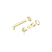 Mecca Wall Basin/Bath Mixer Separate Back Plate 160mm Trim Kits Only Brushed Gold gallery detail image