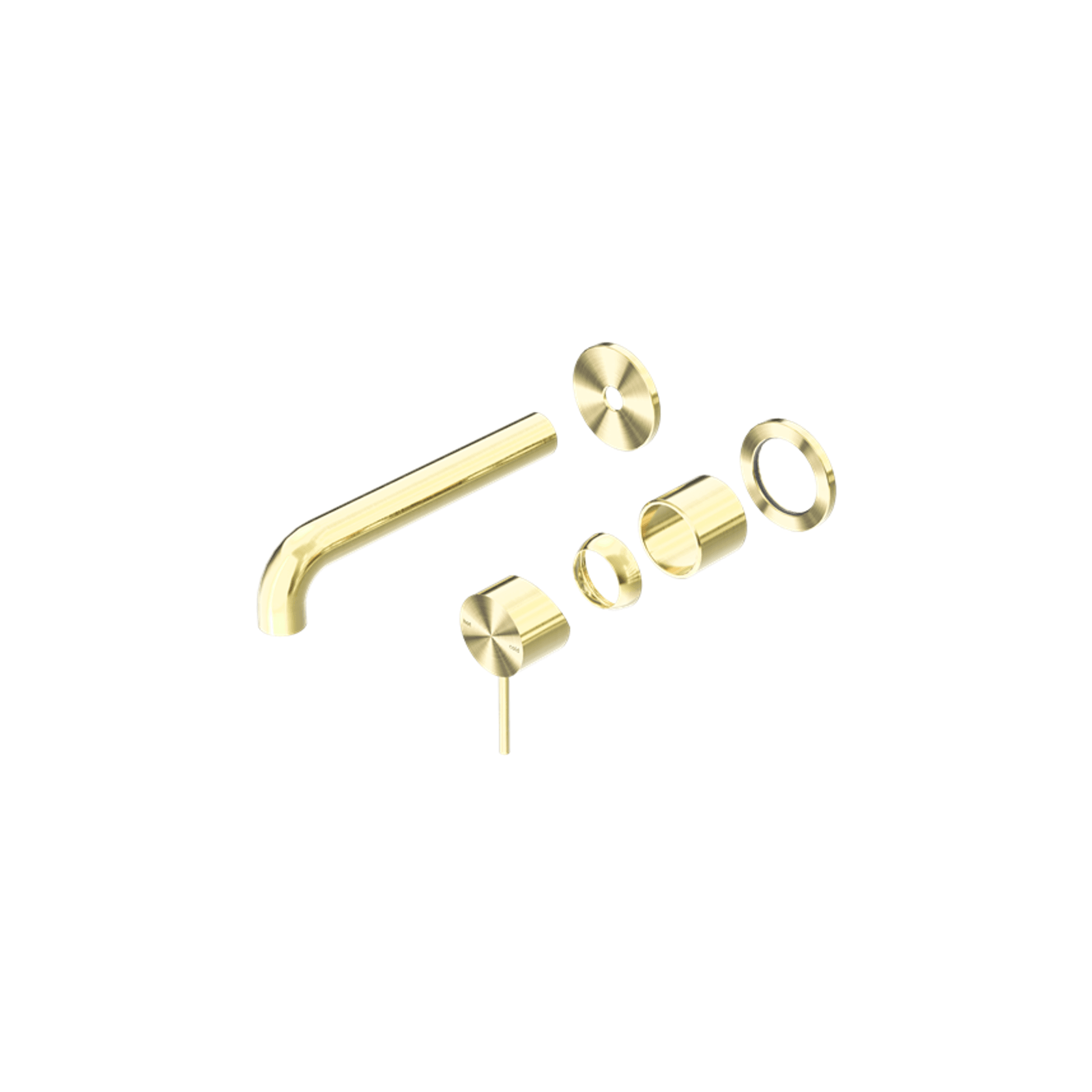 Mecca Wall Basin/Bath Mixer Separate Back Plate 230mm Trim Kits Only Brushed Gold gallery detail image