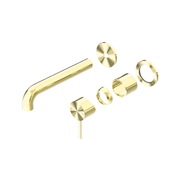 Mecca Wall Basin/Bath Mixer Separate Back Plate 230mm Trim Kits Only Brushed Gold gallery detail image