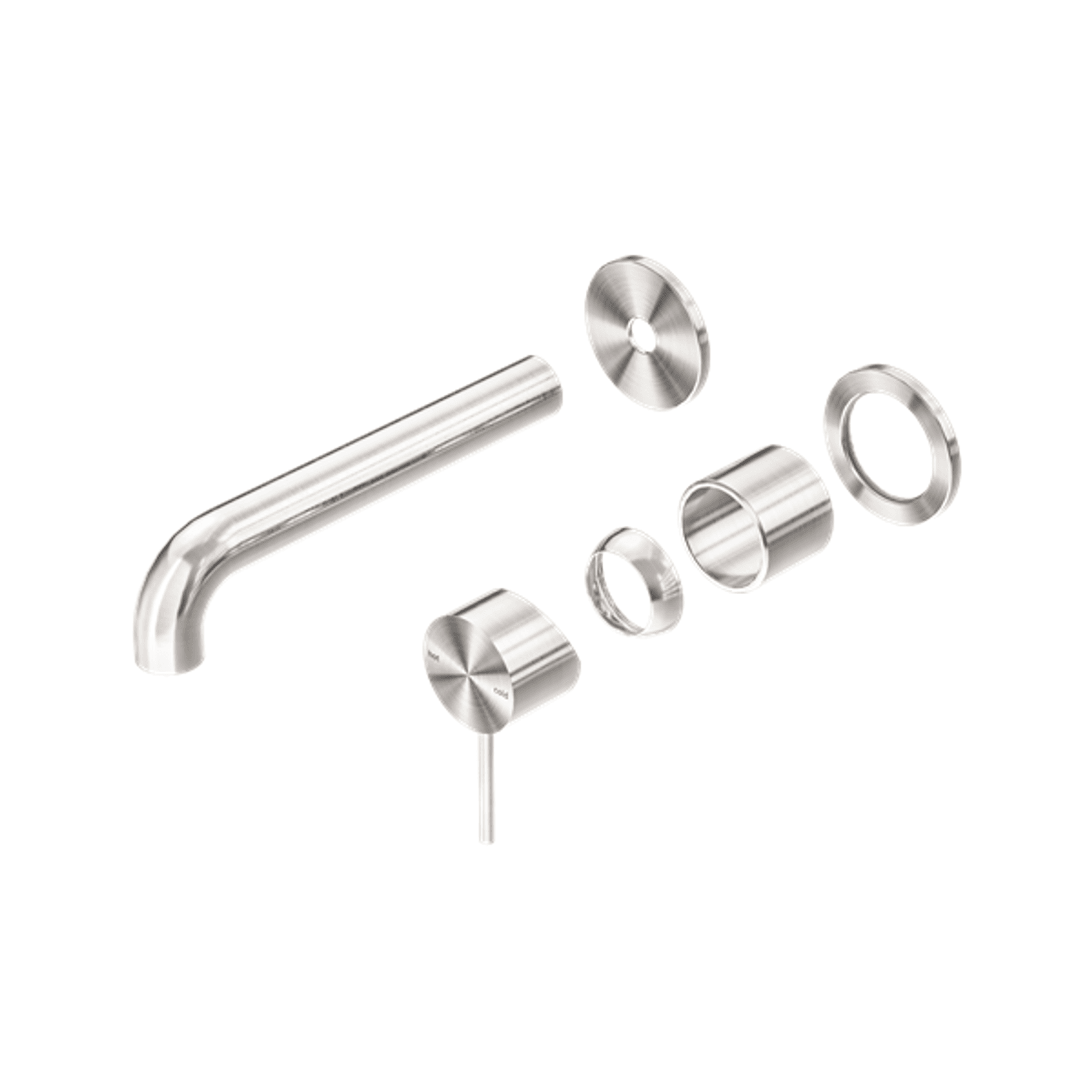 Mecca Wall Basin/Bath Mixer Separate Back Plate 260mm Trim Kits Only Brushed Nickel gallery detail image