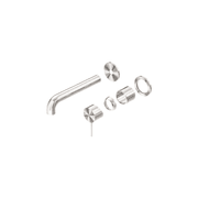 Mecca Wall Basin/Bath Mixer Separate Back Plate 185mm Trim Kits Only Brushed Nickel gallery detail image