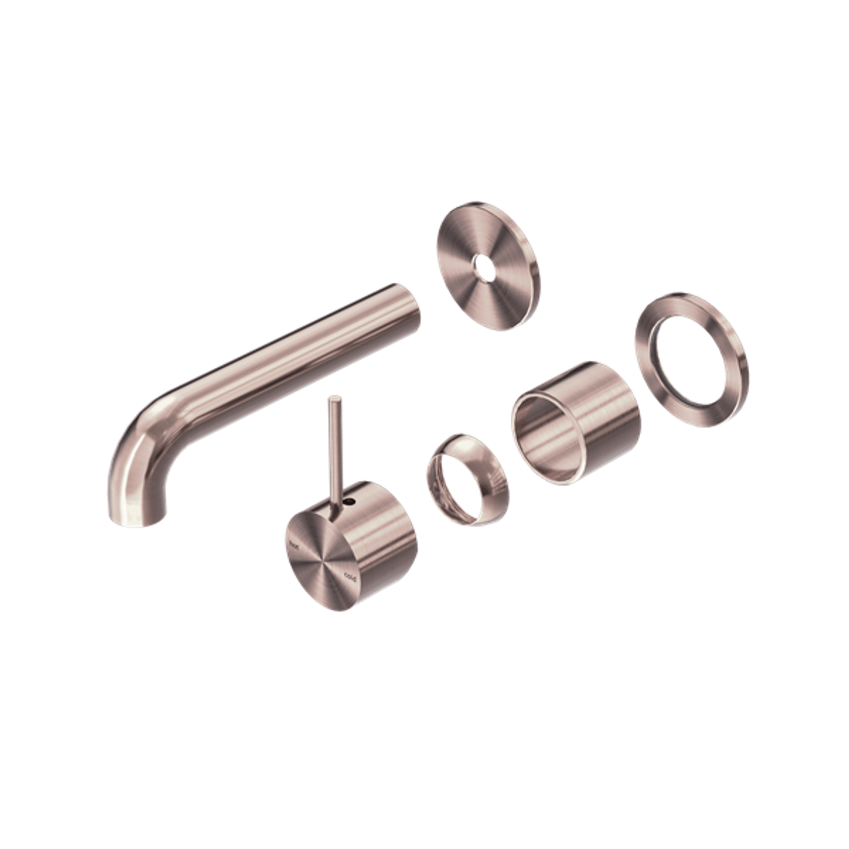 Mecca Wall Basin/Bath Mixer Separate Back Plate Handle Up 120mm Trim Kits Only Brushed Bronze gallery detail image