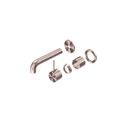 Mecca Wall Basin/Bath Mixer Separate Back Plate Handle Up 260mm Trim Kits Only Brushed Bronze gallery detail image