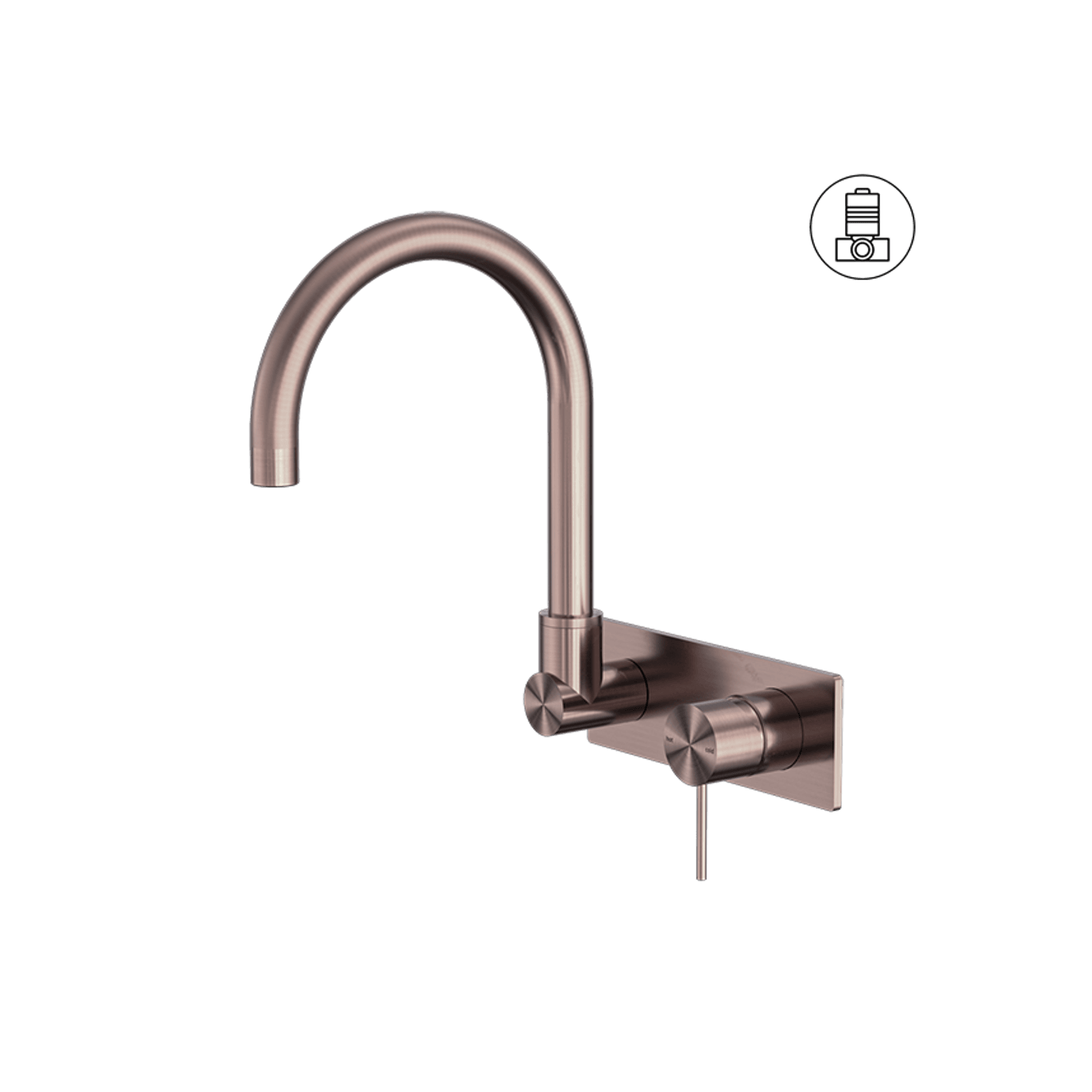 Mecca Wall Basin/Bath Mixer Swivel Spout Brushed Bronze gallery detail image