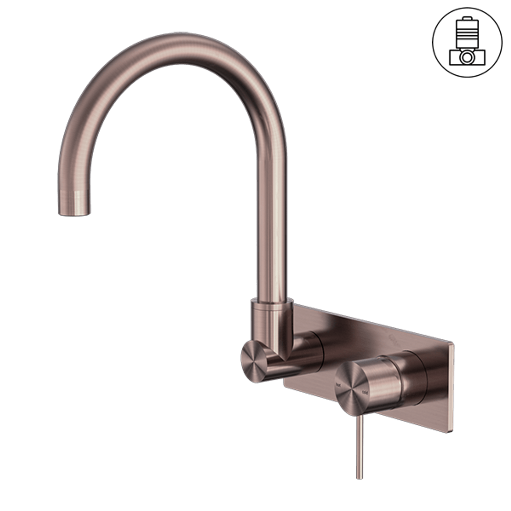 Mecca Wall Basin/Bath Mixer Swivel Spout Brushed Bronze gallery detail image