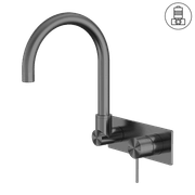 Mecca Wall Basin/Bath Mixer Swivel Spout Gun Metal gallery detail image