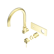 Mecca Wall Basin/Bath Mixer Swivel Spout Trim Kits Only Brushed Gold gallery detail image