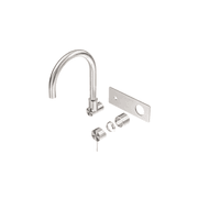 Mecca Wall Basin/Bath Mixer Swivel Spout Trim Kits Only Brushed Nickel gallery detail image
