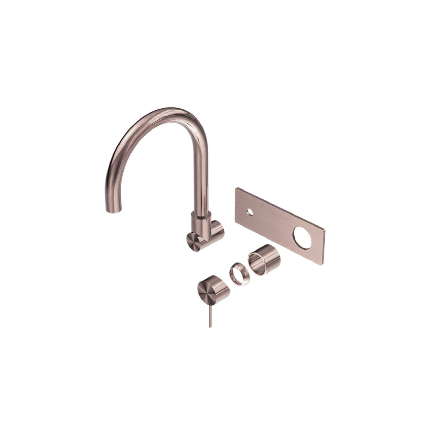 Mecca Wall Basin/Bath Mixer Swivel Spout Trim Kits Only Brushed Bronze gallery detail image