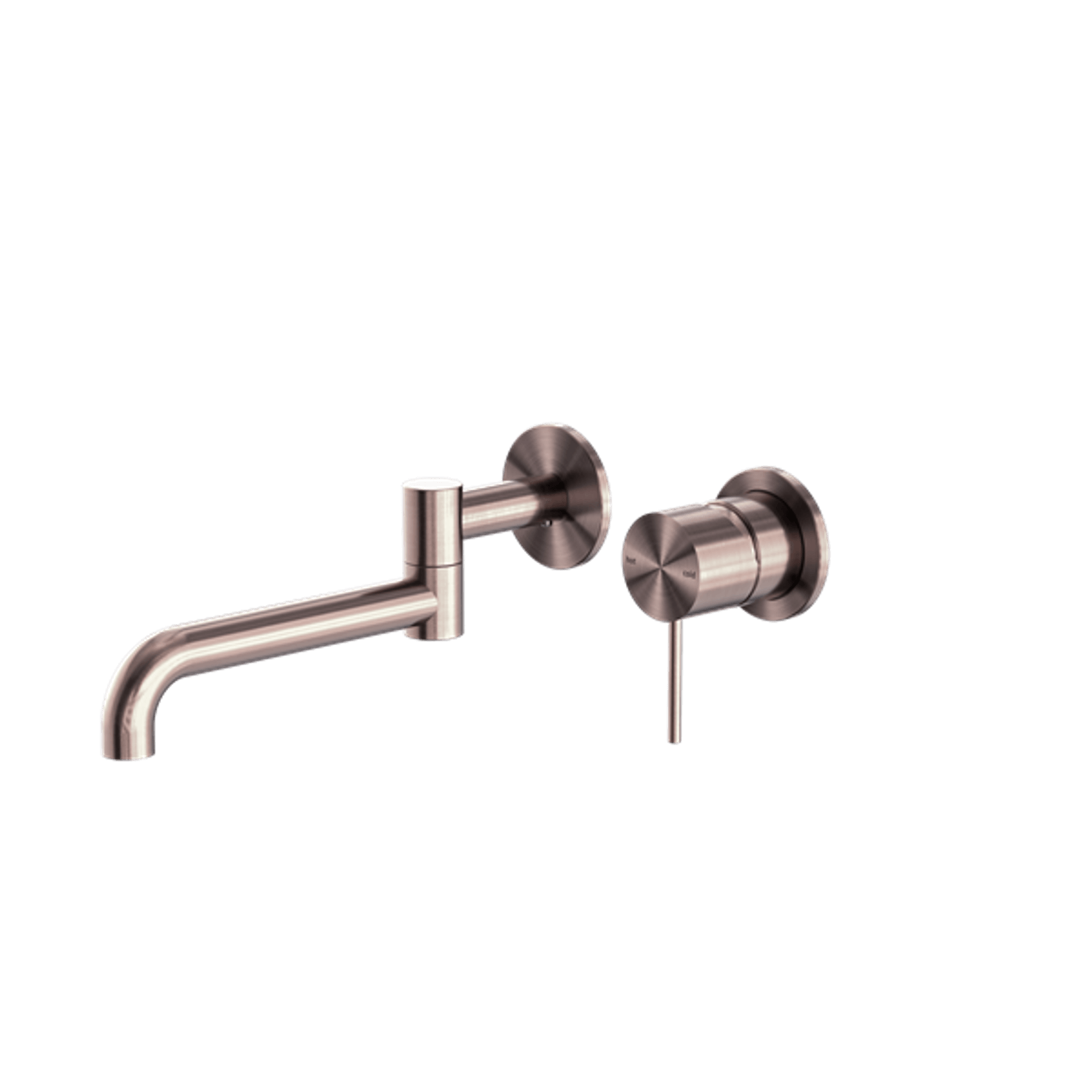 Mecca Wall Basin/Bath Mixer Swivel Spout 225mm Brushed Bronze gallery detail image