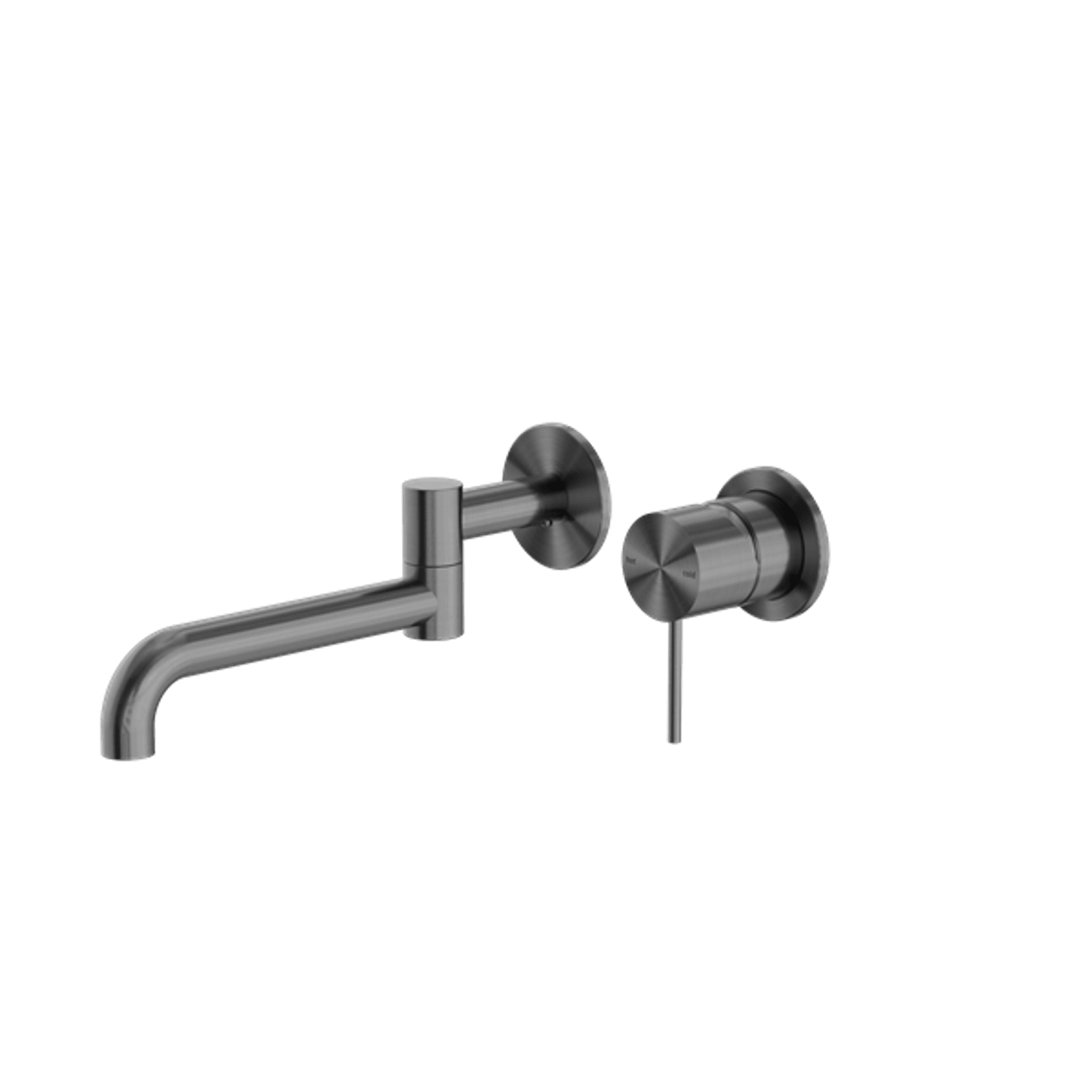 Mecca Wall Basin/Bath Mixer Swivel Spout 225mm Gun Metal gallery detail image