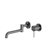 Mecca Wall Basin/Bath Mixer Swivel Spout 225mm Gun Metal gallery detail image