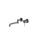 Mecca Wall Basin/Bath Mixer Swivel Spout 225mm Gun Metal gallery detail image