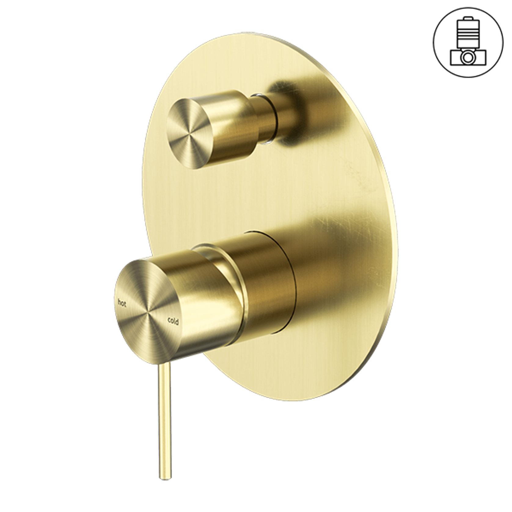 Mecca Shower Mixer With Divertor Brushed Gold gallery detail image