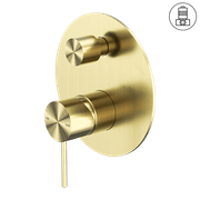 Mecca Shower Mixer With Divertor Brushed Gold gallery detail image