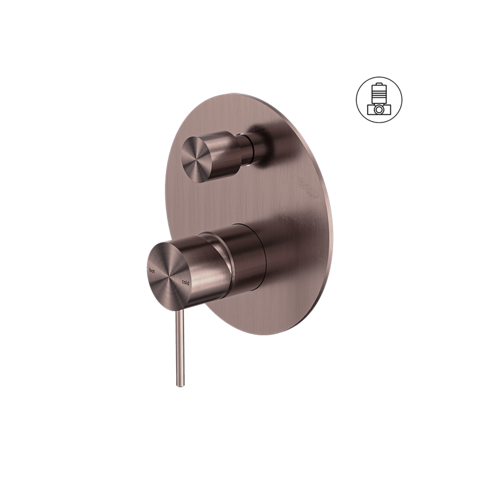 Mecca Shower Mixer With Divertor Brushed Bronze gallery detail image