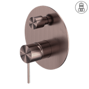 Mecca Shower Mixer With Divertor Brushed Bronze gallery detail image