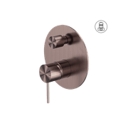 Mecca Shower Mixer With Divertor Brushed Bronze gallery detail image