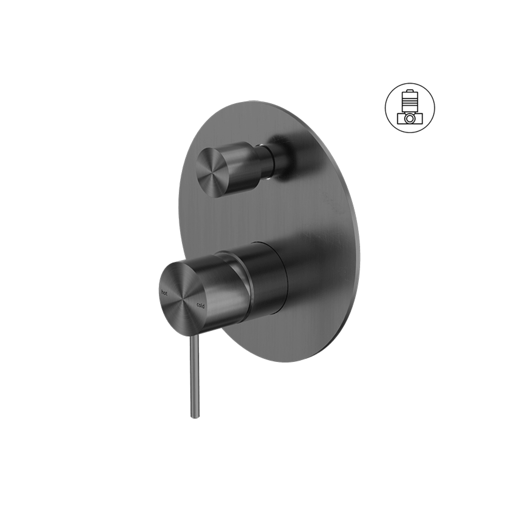 Mecca Shower Mixer With Divertor Gun Metal gallery detail image