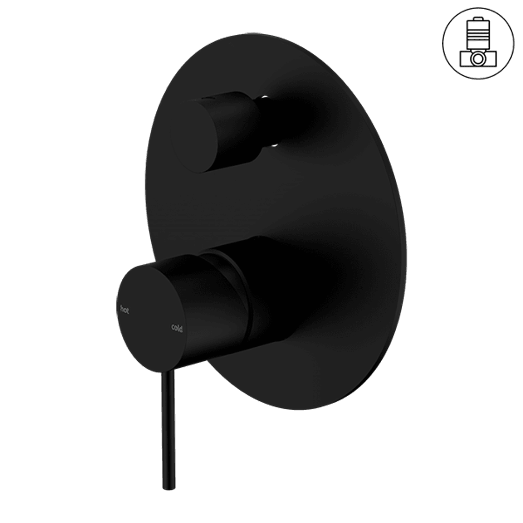 Mecca Shower Mixer With Divertor Matte Black gallery detail image